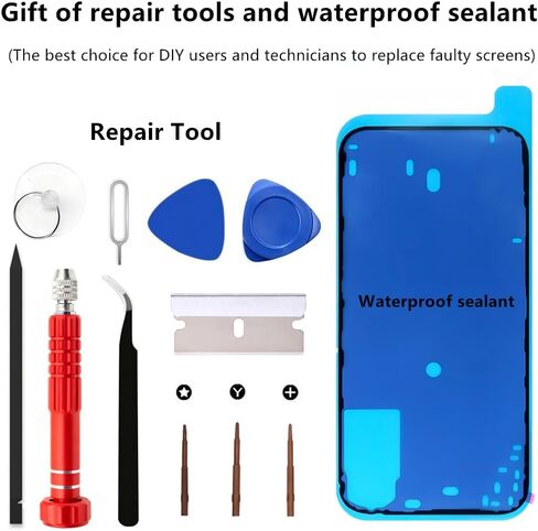 OLED for iPhone 16 Plus Screen Replacement Kit [Soft OLED,NOT LCD] 6.7'' Full HD Display 3D Touch Digitizer Assembly A3082 A3289 A3290 A3291 with Repair Tools and Waterproof sealant in Kuwait
