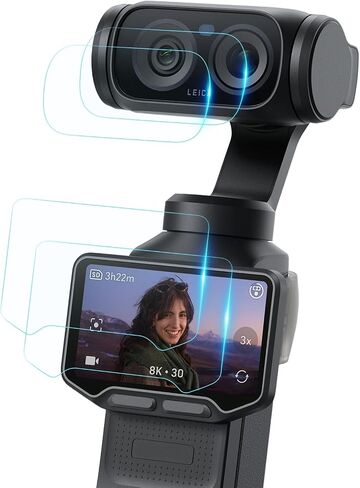 [2+2 Pack Screen & Lens Protector Compatible With Insta360 Luna Ultra, 9H Hardness Tempered Film Screen Protector [Bubble Free] [Easy Installation], Gimbal Camera Accessories in Kuwait