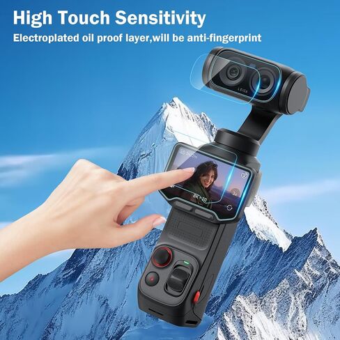 [2+2 Pack Screen & Lens Protector Compatible With Insta360 Luna Ultra, 9H Hardness Tempered Film Screen Protector [Bubble Free] [Easy Installation], Gimbal Camera Accessories in Kuwait
