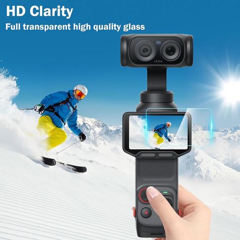 [2+2 Pack Screen & Lens Protector Compatible With Insta360 Luna Ultra, 9H Hardness Tempered Film Screen Protector [Bubble Free] [Easy Installation], Gimbal Camera Accessories in Kuwait