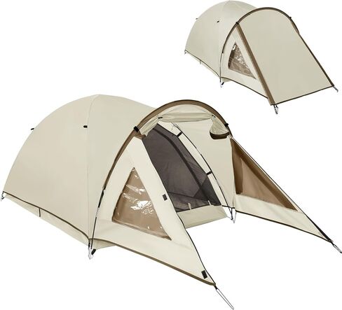 2/4 Person Camping Tent with Porch, Lightweight Waterproof Tent Easy Setup in Saudi Arabia