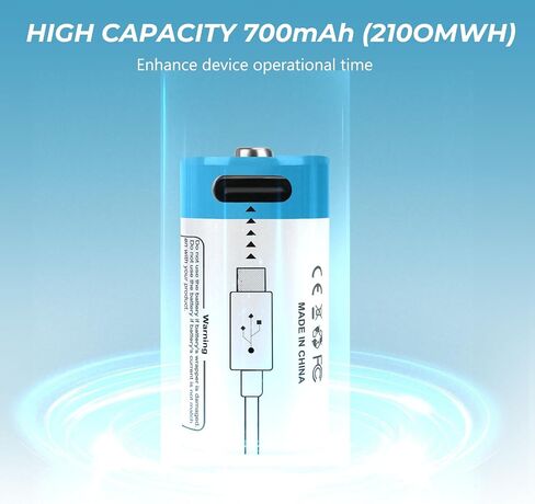 8 Pack 123A Battery with 4 Type C in 1 USB Port Charging Cable in Saudi Arabia