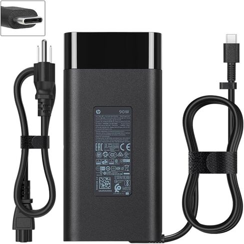 90W 4.5A Laptop USB C Charger Fit for HP Envy x360 EliteBook 1040 G4 ZBook x2 G4 Spectre x360 15-bl075nr 2VY99EA 2PN61EA L45440-001 AC Type C Adapter Charger in Kuwait