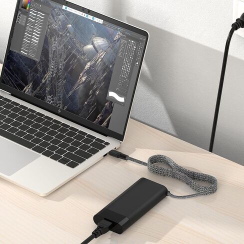 110W USB-C Laptop Charger Compatible with HP ZBook Firefly 16 G9 G10 EliteBook 865 G9 860 G10 Dragonfly Pro Chromebook14 Ceramic White HP Elite Dragonfly G3 Series G3 Notebook PC AC Adapter in Kuwait