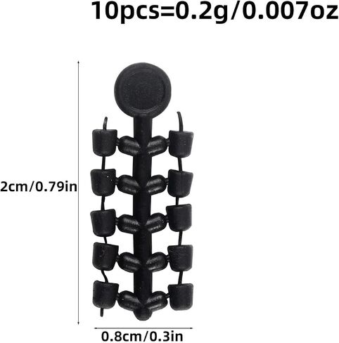 Pack of 20 Set = 200pcs Hook Stopper Beads Pop Up Boilies Bait Screws Hair Rig for Carp Fishing Terminal Tackle Accessories Equipment in Kuwait