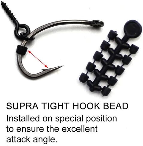 Pack of 20 Set = 200pcs Hook Stopper Beads Pop Up Boilies Bait Screws Hair Rig for Carp Fishing Terminal Tackle Accessories Equipment in Kuwait