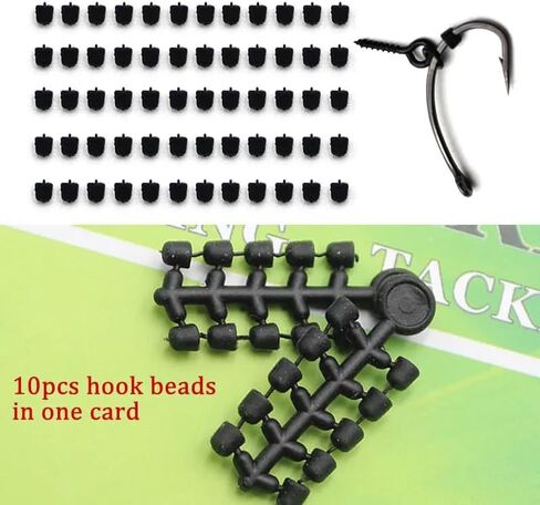 Pack of 20 Set = 200pcs Hook Stopper Beads Pop Up Boilies Bait Screws Hair Rig for Carp Fishing Terminal Tackle Accessories Equipment in Kuwait