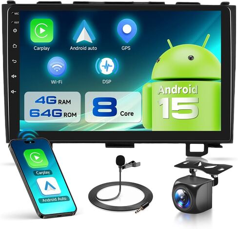 4 Core+64G Car Stereo for Honda CRV 2007-2011 with Wireless Carplay in Kuwait
