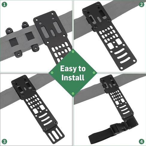 Tactical Modular Holster Adapter for QLS kit, Drop Leg Holster Platform with Thigh Strap, Metal Modular Pistol Adapter Airsoft Gear Black in Kuwait