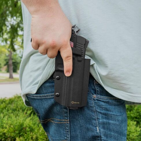 GRITR OWB Kydex Right Hand Gun Holster Fits Railed 1911 Models in Kuwait