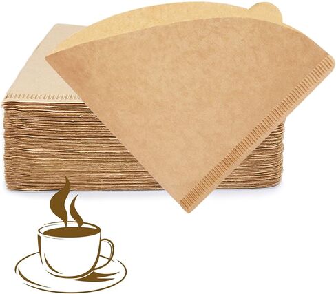YQL Coffee Filter Paper,Size02 200 Count Natural Unbleached Disposable Coffee Filters Paper Fit for Drip Coffee Dripper in Kuwait