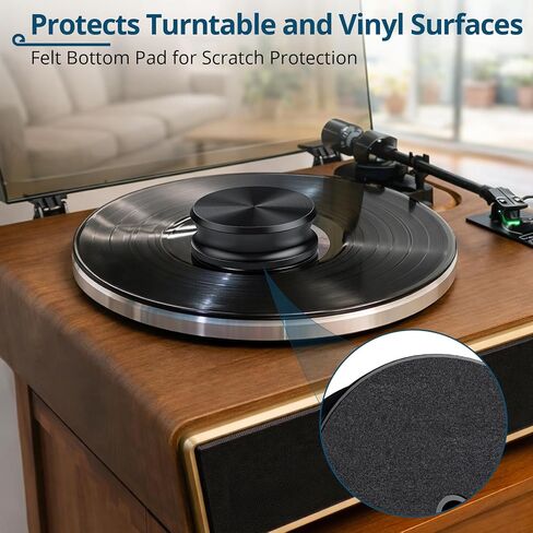Vinyl Record Weight Stabilizer 311g for Turntables with Bubble Level in Kuwait