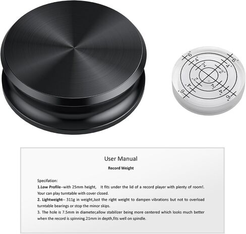 Vinyl Record Weight Stabilizer 311g for Turntables with Bubble Level in Kuwait