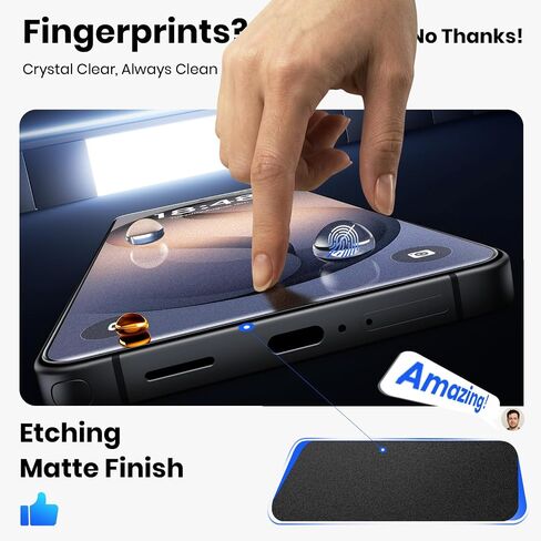 WSKEN Matte Screen Protector for Samsung Galaxy S26 Ultra - [Anti-Glare & Anti-Fingerprint][Smooth as Silk][0.02s Fingerprint Unlock] 9H+ Tempered Glass With Auto Fit Box Zero Bubble,2 Pack in Kuwait