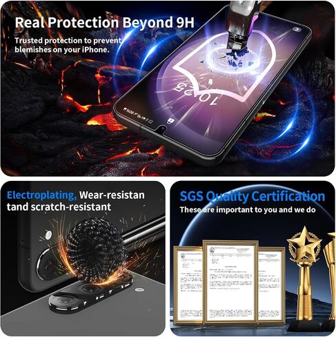 3+2 Pack Privacy Screen Protector And Camera Lens Protection for Galaxy S23 Plus 5G, Anti-Spy 9H Hardness Support Fingerprint Unlock Tempered Glass Screen Protector for Samsung Galaxy S23 Plus in Kuwait
