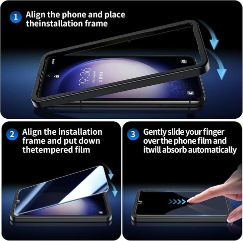 3+2 Pack Privacy Screen Protector And Camera Lens Protection for Galaxy S23 Plus 5G, Anti-Spy 9H Hardness Support Fingerprint Unlock Tempered Glass Screen Protector for Samsung Galaxy S23 Plus in Kuwait