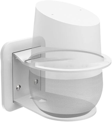 For Alexa Echo / Echo Plus 2 / Google Home Wall Mount ABS Stand, Smart Home Speaker Accessory Rack, 3 in 1 Stand, Save Space for Kitchen, Bathroom and Bedroom (White) ST11 in Kuwait