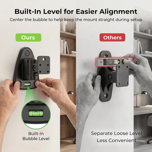 Speaker Wall Mount for Klipsch R-41M, RP-500M/RP-502S II, RP-500SA, RP-500SA II Speakers, for Threaded & Keyhole Klipsch Speakers, 120° Tilt & 180° Swivel, Holds up to 30 lbs, 2 Pack in Kuwait