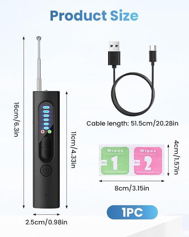 4-in-1 Hidden Camera Detector, Anti-Spy Hidden Device Finder in Kuwait