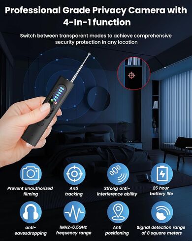 4-in-1 Hidden Camera Detector, Anti-Spy Hidden Device Finder in Kuwait