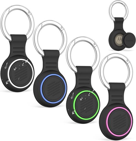 [4-Pack] for Moto Tag 2 Holder Waterproof, Soft Silicone Case w/Keychain in Kuwait
