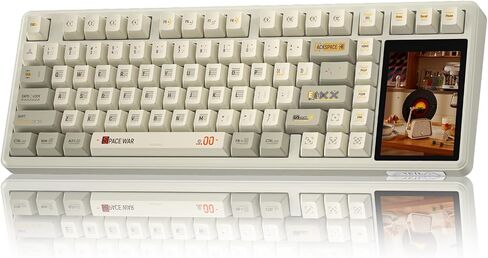 Aula L99 Wireless Mechanical Gaming Creamy Keyboard with Smart Touch Screen in Kuwait