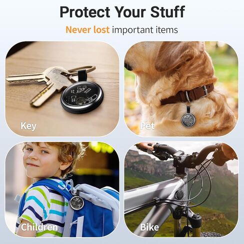 2026 New Air Tracker Tags-4 Pack Compatible with Apple Find My (iOS Only), Bluetooth Tracker Smart Tag Waterproof Key Finder Item Locator Worldwide Tracking for Keys, Wallet, Luggage, Pets in Kuwait