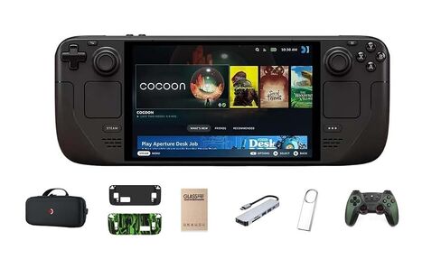 Valve Steam Deck OLED 2TB Handheld Gaming Console, 7.4" HDR 90Hz Display, Wi-Fi 6E, PC Gaming, with 7-in-1 Kit: Carrying Case, Hub, Controller, 2*Protective Cases, Screen Protector, 32GB USB in Kuwait