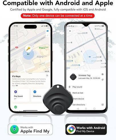 2026 Air Tracker Tags Item Locator for Android & iOS Bluetooth Tracker Smart Tags Compatible with Apple Find My (iOS) & Google's Find Hub(Android) for Keys, Luggage, Wallet, Vehicles Black (4 Pack) in Kuwait