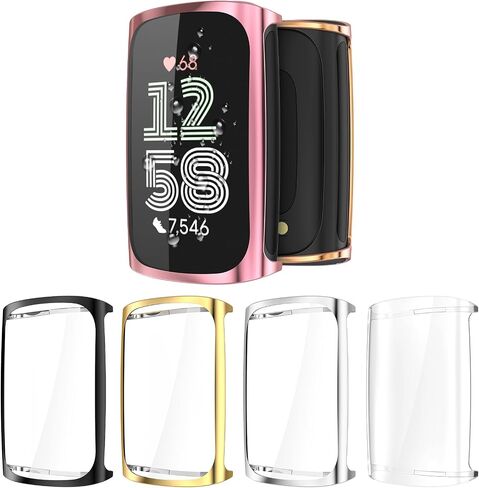 Screen Protector Case Compatible with Fitbit Fitbit Charge 6, 6 Pack Overall TPU Cover Ultra-Thin, Shockproof Scratch-Resistant Smartwatch Cases in Saudi Arabia