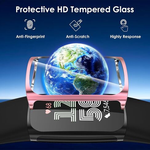 Screen Protector Case Compatible with Fitbit Fitbit Charge 6, 6 Pack Overall TPU Cover Ultra-Thin, Shockproof Scratch-Resistant Smartwatch Cases in Saudi Arabia