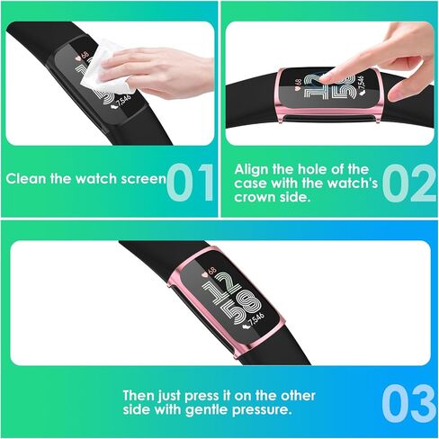 Screen Protector Case Compatible with Fitbit Fitbit Charge 6, 6 Pack Overall TPU Cover Ultra-Thin, Shockproof Scratch-Resistant Smartwatch Cases in Saudi Arabia