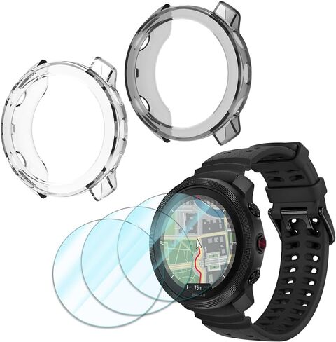 Smartwatch Screen Protector Compatible for Polar Vantage M3, Case TPU Soft Frame Cover and Tempered Glass Protective Film (Pack of 3+2) in Kuwait