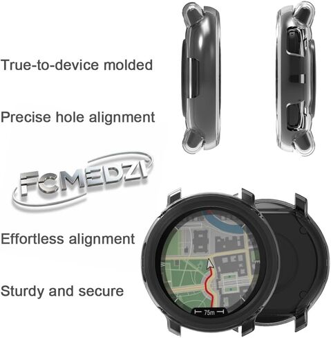 Smartwatch Screen Protector Compatible for Polar Vantage M3, Case TPU Soft Frame Cover and Tempered Glass Protective Film (Pack of 3+2) in Kuwait