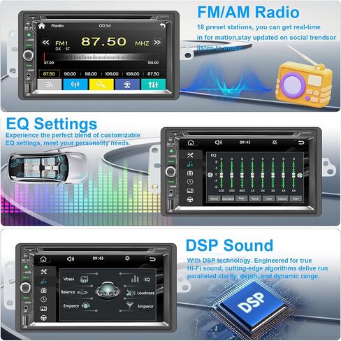 Car Radio Stereo DVD CD for Chevy Silverado SSR Tahoe Suburban Avalanche Impala GMC Sierra Yukon 2003-2006/Colorado Canyon 2004-2012/with CarPlay Android Auto Navi Backup Camera in Saudi Arabia