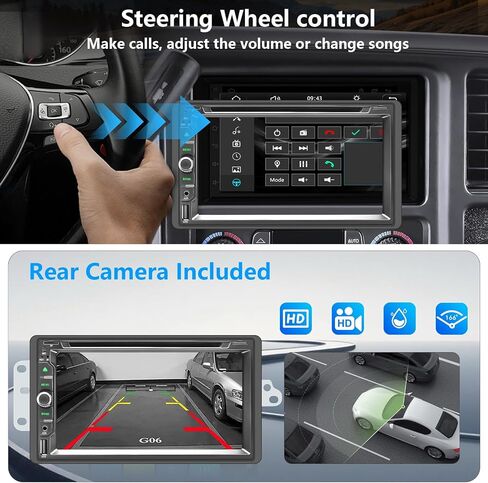 Car Radio Stereo DVD CD for Chevy Silverado SSR Tahoe Suburban Avalanche Impala GMC Sierra Yukon 2003-2006/Colorado Canyon 2004-2012/with CarPlay Android Auto Navi Backup Camera in Saudi Arabia