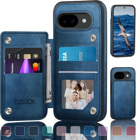 DJDUCK Designed for Google Pixel 10A Case Wallet with Card Holder, [Magnetic Clasp Cover] [RFID Blocking Leather Protection] Shockproof Women Men Cases for Pixel 10A Light Brown in Saudi Arabia