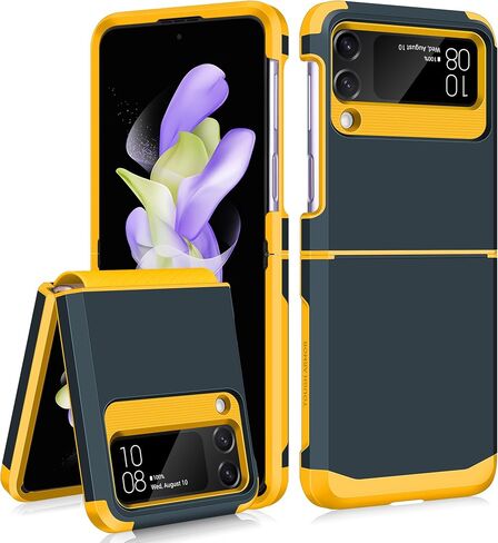 SAMONPOW for Samsung Galaxy Z Flip 3 Phone Case with Hinge Protective Black in Kuwait