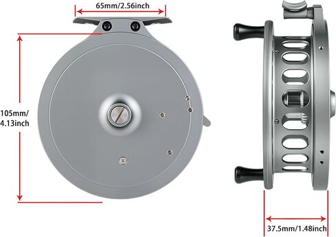 Centerpin Float Reel 105mm 4.13 inch Line Guard Steelhead Salmon Fishing in Kuwait