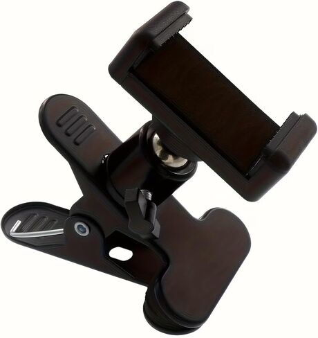 Portable Guitar Phone Holder, Adjustable Clamp, Black, Durable, Single Unit in Kuwait