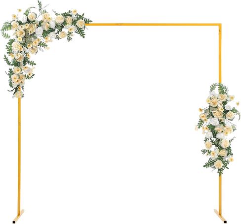 HUIABI 6x6 FT Square Wedding Stand with Adjustable Height (Yellow) in Kuwait