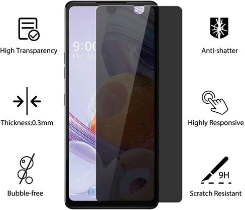 [2-Pack] Privacy Screen Protector for Motorola Moto Razr Fold, Anti-Spy 3D Curve Edge 9H Hardness Tempered Glass Screen Protectors for Moto Razr Fold in Kuwait