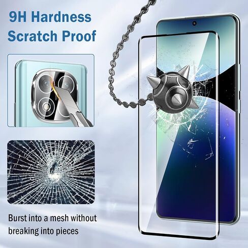2+2 Pack 3D Screen Protector for Redmi Note 14 Pro+ 5G with Camera Lens Protector,3D Full Coverage HD Clear Scratch Resistant,Bubble-Free for Xiaomi Redmi Note 14 Pro Plus 5G Screen Protector in Kuwait
