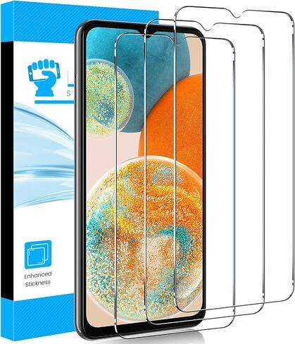 LYWHL 3 Pack for Samsung Galaxy A23 5G Screen Protector, Tempered Glass HD Clear 9H Hardness Protector Film for Galaxy A23 6.6", Anti Scratch Bubble Free Easy Install Case Friendly - Transparent in Kuwait