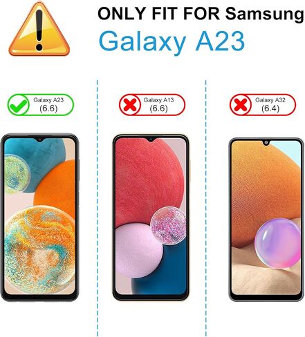 LYWHL 3 Pack for Samsung Galaxy A23 5G Screen Protector, Tempered Glass HD Clear 9H Hardness Protector Film for Galaxy A23 6.6", Anti Scratch Bubble Free Easy Install Case Friendly - Transparent in Kuwait
