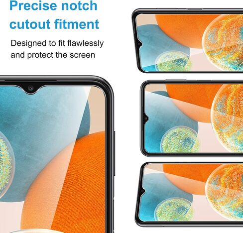 LYWHL 3 Pack for Samsung Galaxy A23 5G Screen Protector, Tempered Glass HD Clear 9H Hardness Protector Film for Galaxy A23 6.6", Anti Scratch Bubble Free Easy Install Case Friendly - Transparent in Kuwait