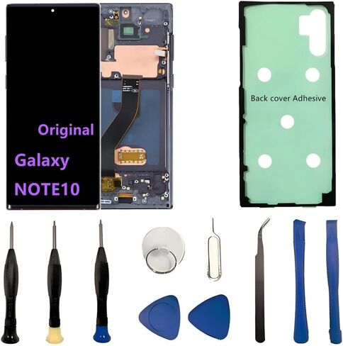 Original 6.3" AMOLED Display for Samsung Galaxy NOTE10 Screen Replacement OEM NOTE10 5G SM-N970U SM-N970U1 Display Touch Screen Digitizer Assembly (with Black Frame+Back Cover Adhesive+Tools) in Kuwait