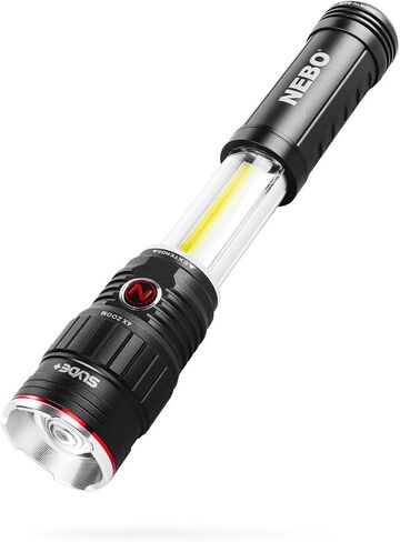 NEBO SLYDE+ Flashlight (2nd Gen) | 400 Lumens, 7 Light Modes, Bright COB Work Light & LED Tactical Flashlight, Magnetic Base, Great for Camping, Water Resistant, Includes 4x AAA Alkaline Batteries in Kuwait