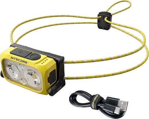 Nitecore NU21 360 Lumen Ultra Lightweight Outdoor Headlamp Dual Beam USB-C Rechargeable Headlight Tag (White) in Kuwait