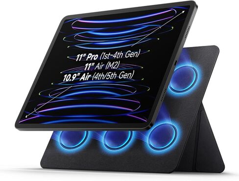 SURITCH Magnetic Stand Compatible with 13" iPad Air M2(2024) & 12.9" iPad Pro 6th/5th/4th/3rd Gen(2022/2021/2020/2018), Lightweight Portable Holder, Slim Magnetic Tablet Stand, PU Leather in Kuwait